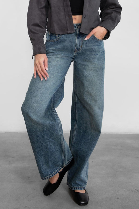 Wright Low Rise Straight Jeans