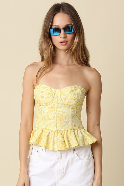 Pretty Petunia Peplum Corset Top