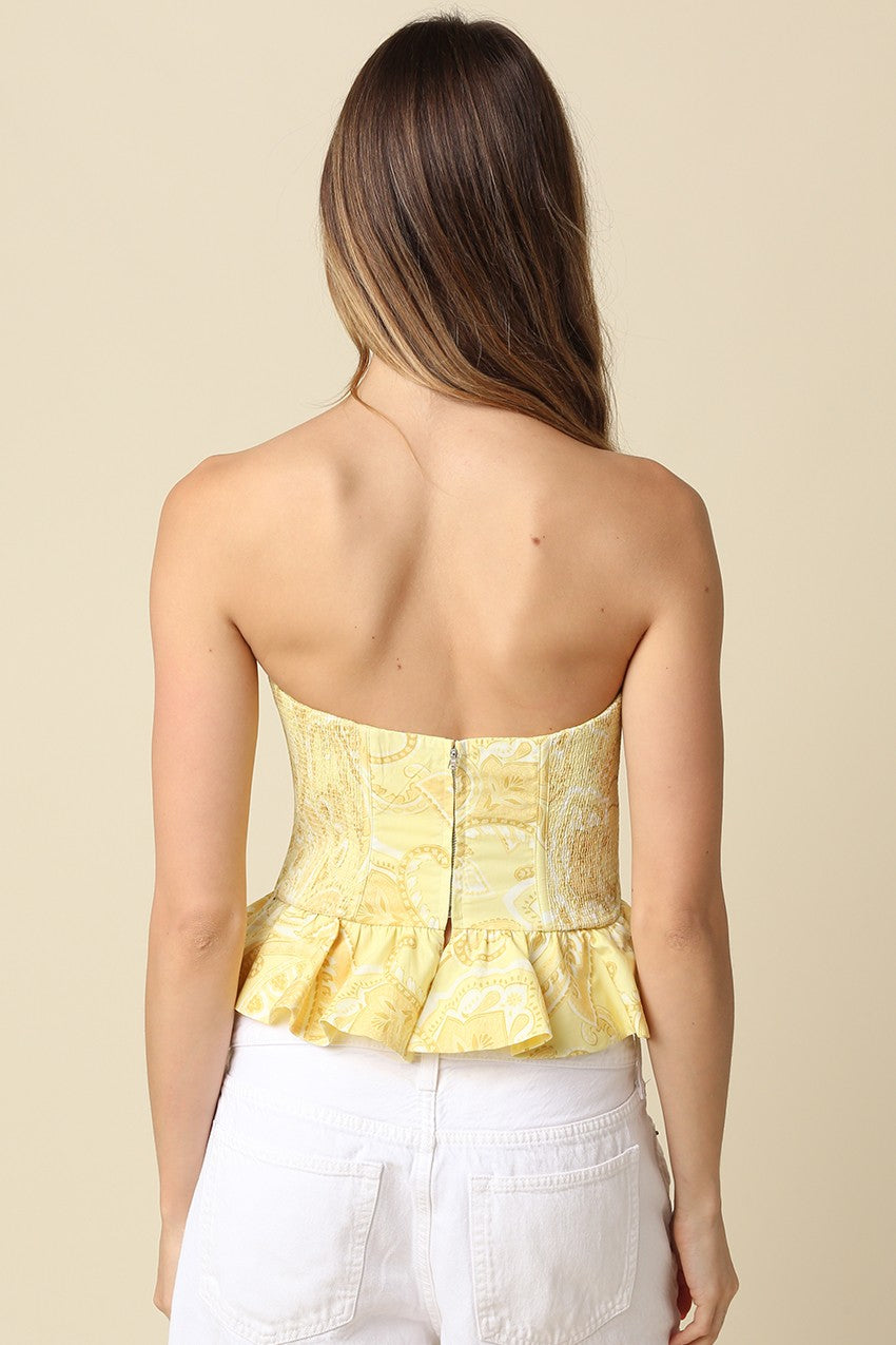 Pretty Petunia Peplum Corset Top