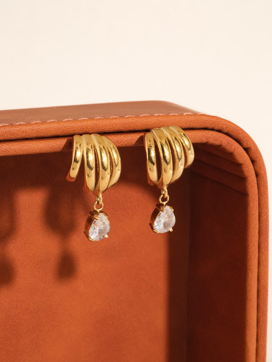 Cora CZ Drop Earrings