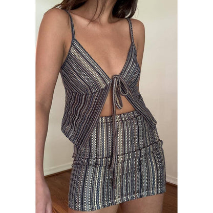 Bronzed Escape Mini Skirt Set
