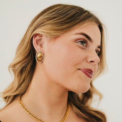 Victoria Oval Earrings
