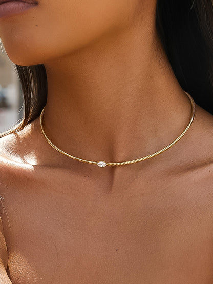 East to West Marquise Necklace