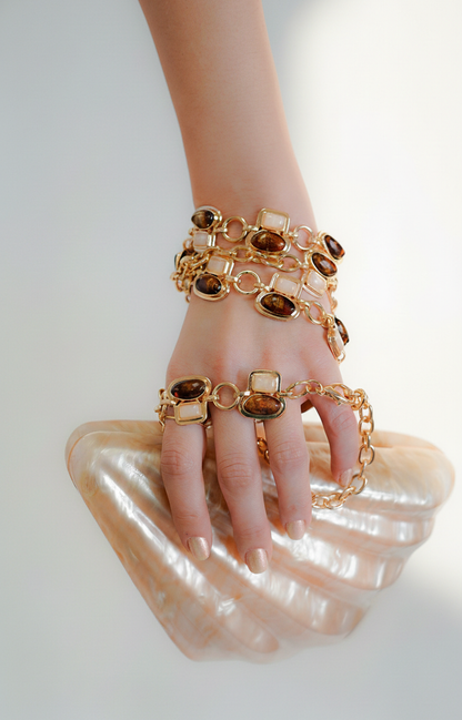 Ruby Stone Chain Belt