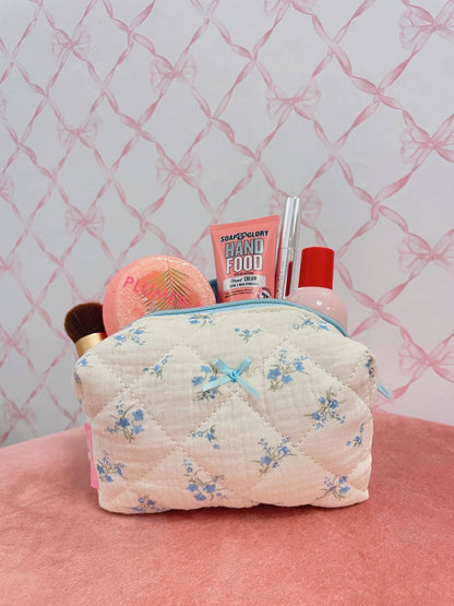 Blooming Blues Makeup Bag