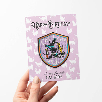 Patch Card: Cat Lady Birthday