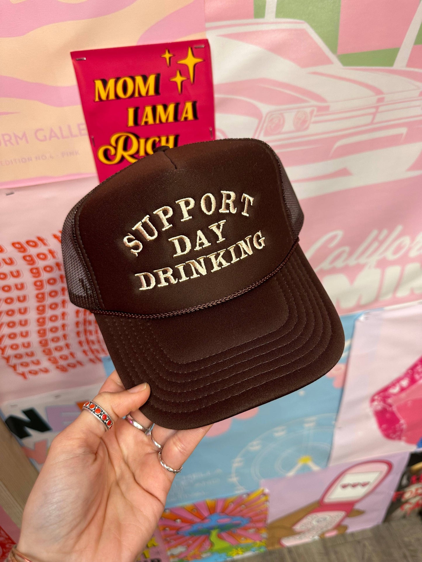 Support Day Drinking Trucker Hat | Cafecito