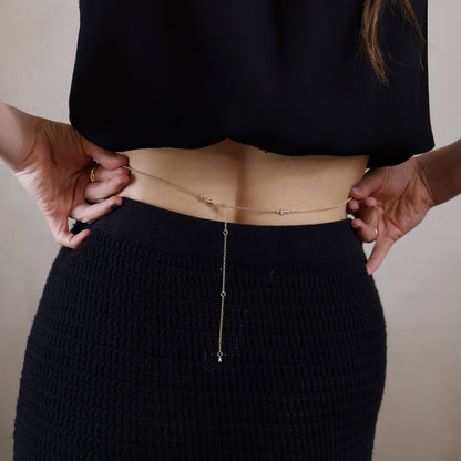 Oval CZ Belly Chain
