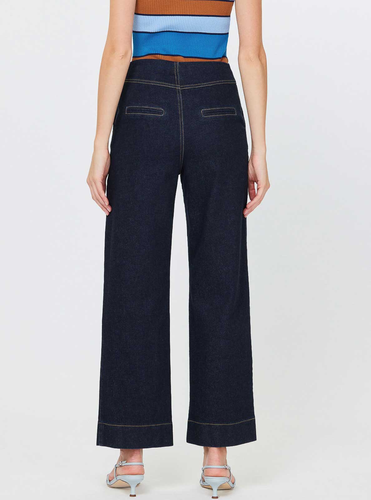 Polished Denim Pants