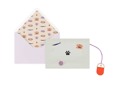 Laptop Cat Birthday Pop-Up Card
