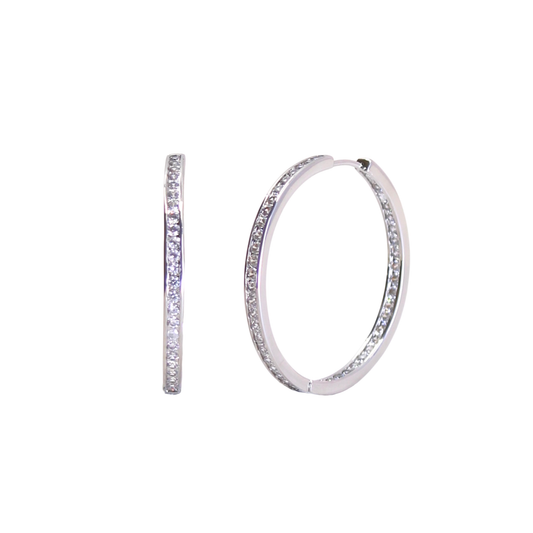 Capella Pave Hoop Earrings
