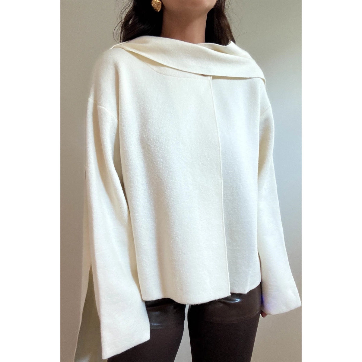 Etienne Scarf Sweater Top