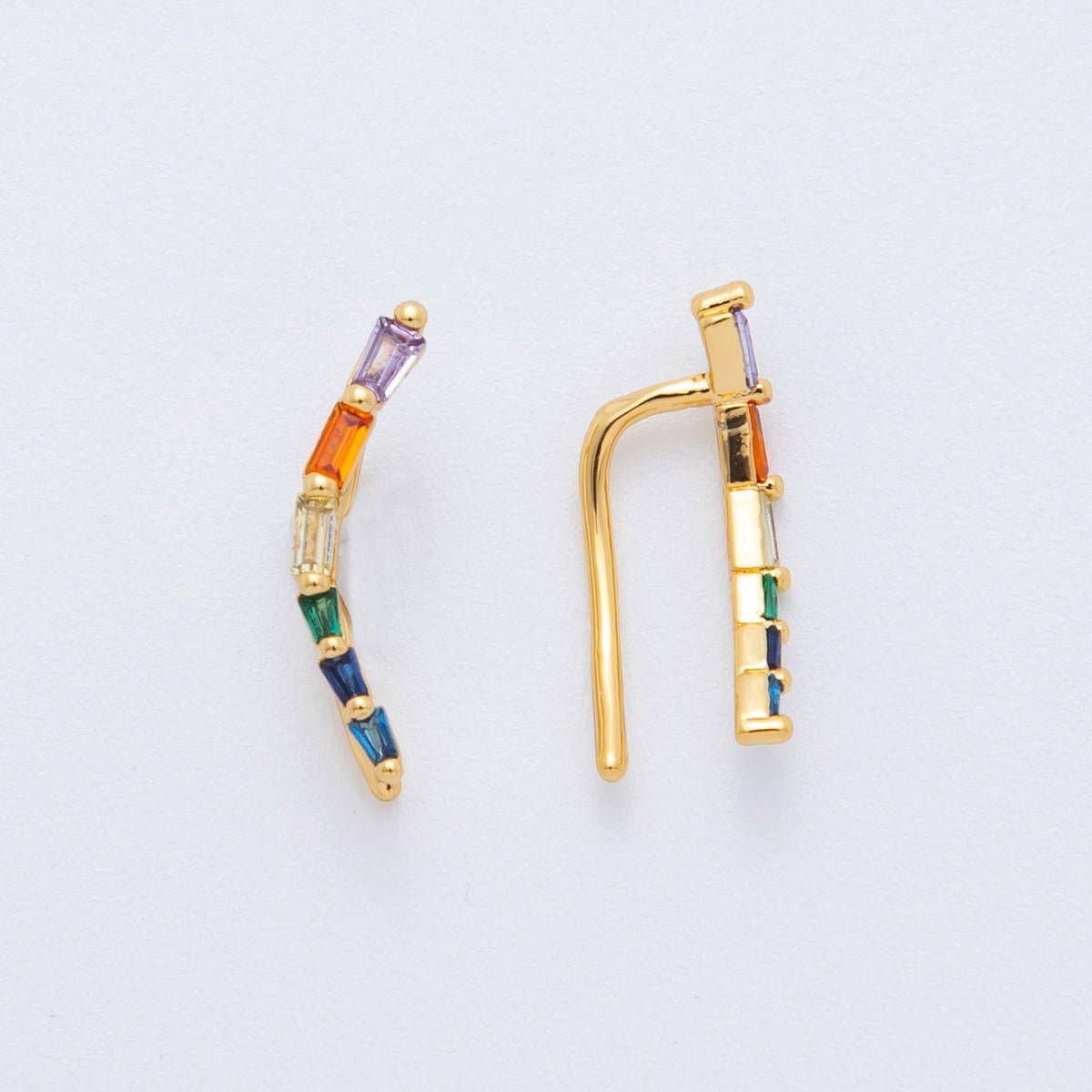 Kascade Climber Earrings | Rainbow