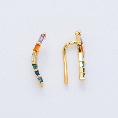 Kascade Climber Earrings | Rainbow