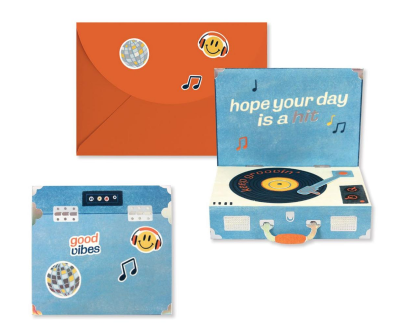 Funky Record Player Pop-up | Mini Card