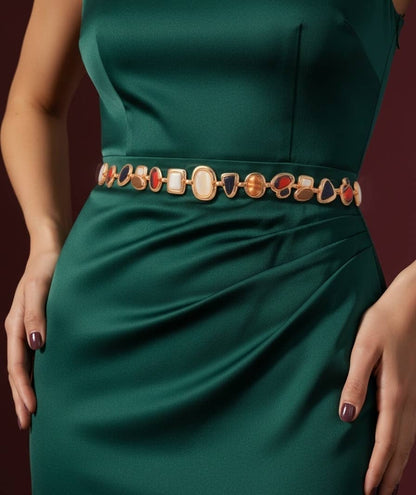 Sienna Seaside Stone Chain Belt