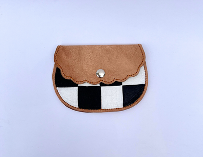 Abe Checkered Coin Purse