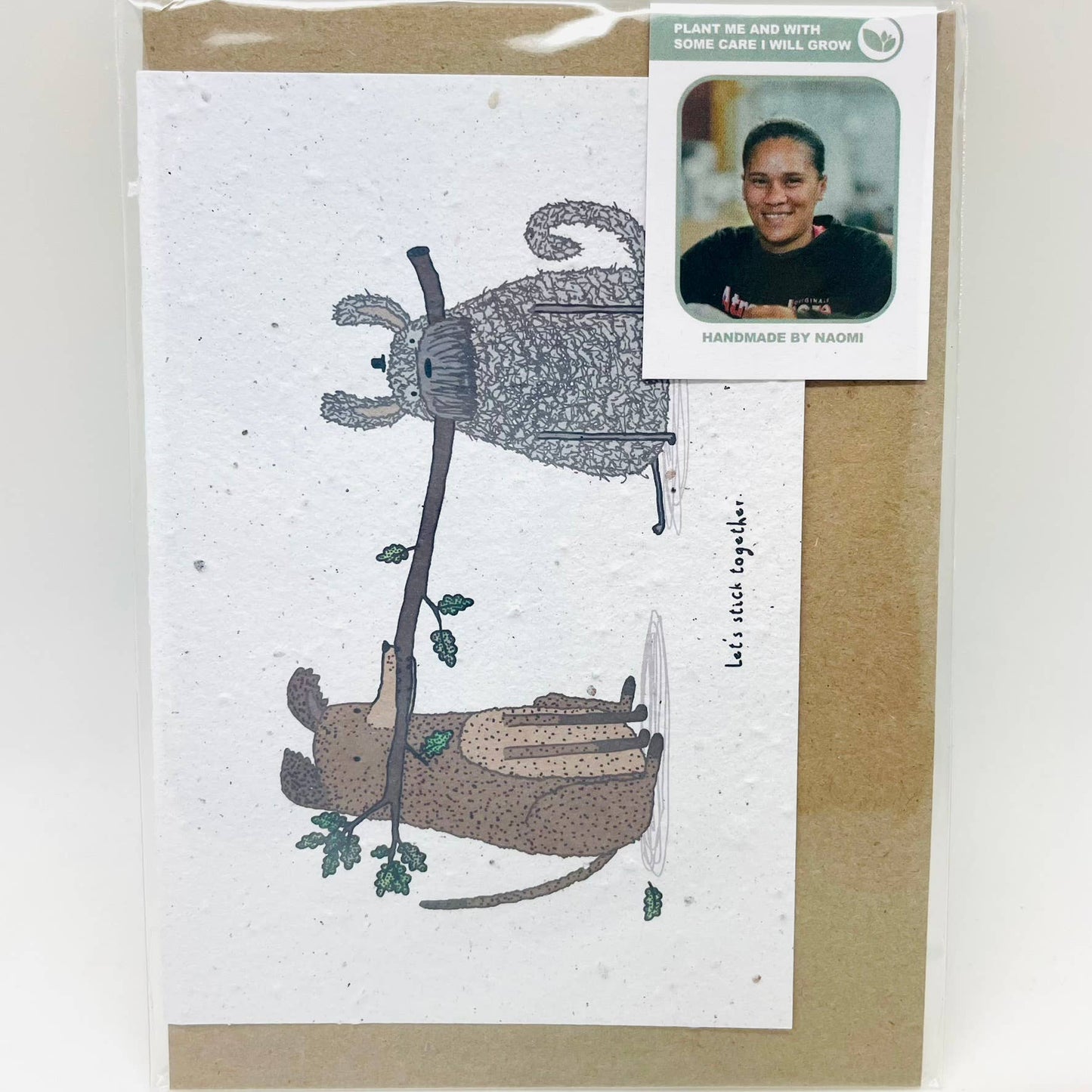 Let's Stick Together | Growing Paper Greeting Card