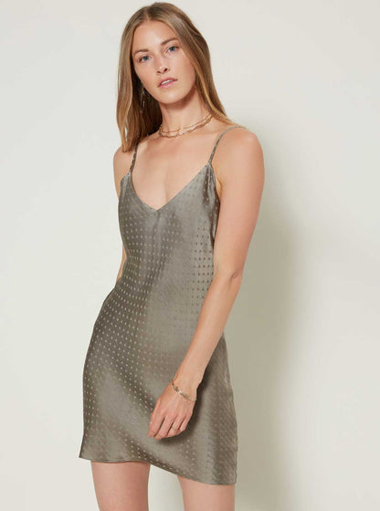 Star Jacquard Mini Dress | 100% Silk