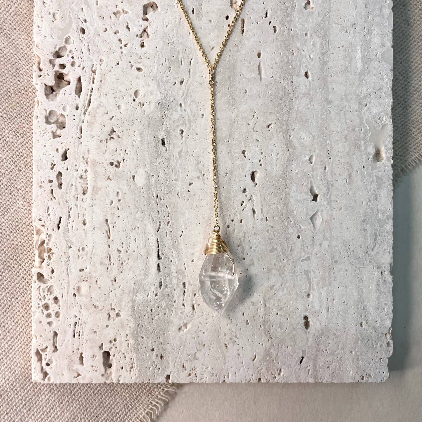 Herkimer Lariat Necklace