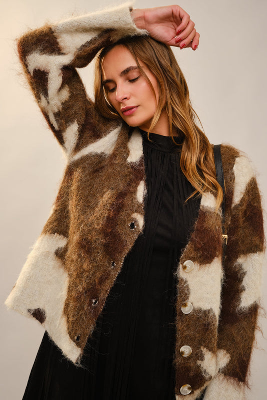 Buttercup Cow Print Jacket