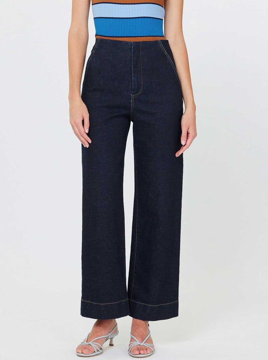 Polished Denim Pants