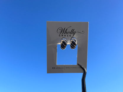 Silver Hoop | Swirl