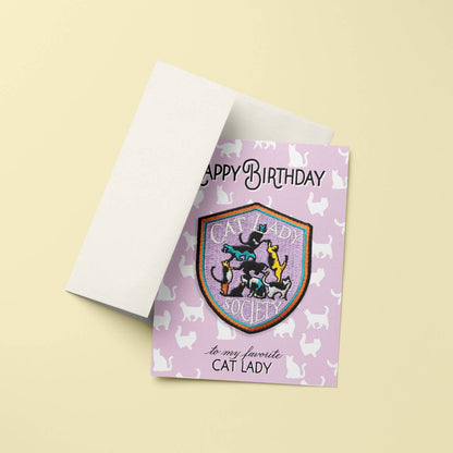 Patch Card: Cat Lady Birthday
