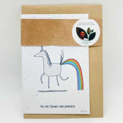 Strange and Wonderful | Growing Paper Greeting Card