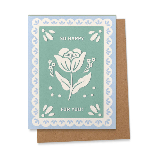Happy For You Papel Picado | Greeting Card