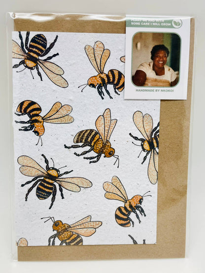Pollinators | Growing Paper Greeting Card