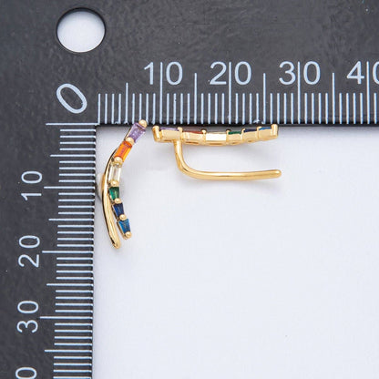 Kascade Climber Earrings | Rainbow