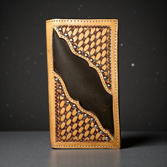 Chestnut Tooled Leather Wallet | Men's