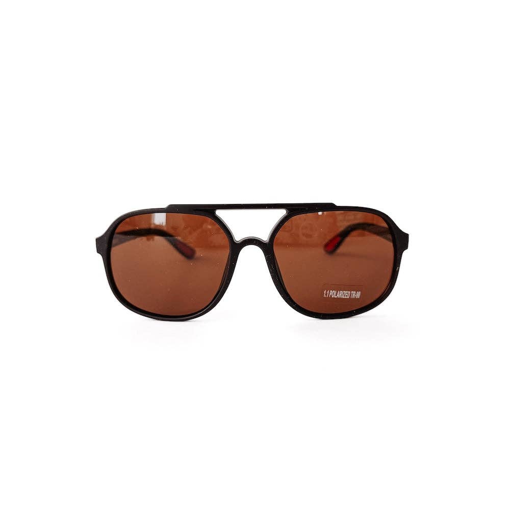 Amber Aviator Polarized Sunglasses