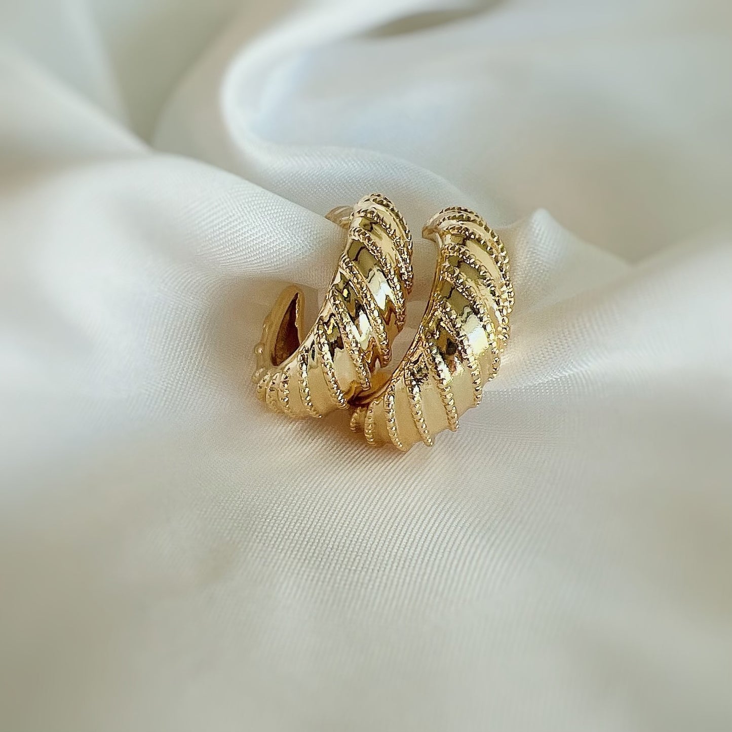 Cleo Croissant Hoops Earrings