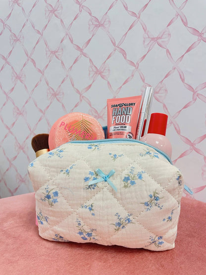 Blooming Blues Makeup Bag