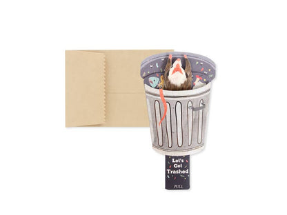 Funny Trash Possum Mini Pop-up Card
