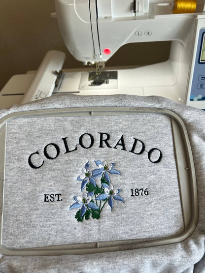 Colorado State Flower Crewneck: Blue Columbine