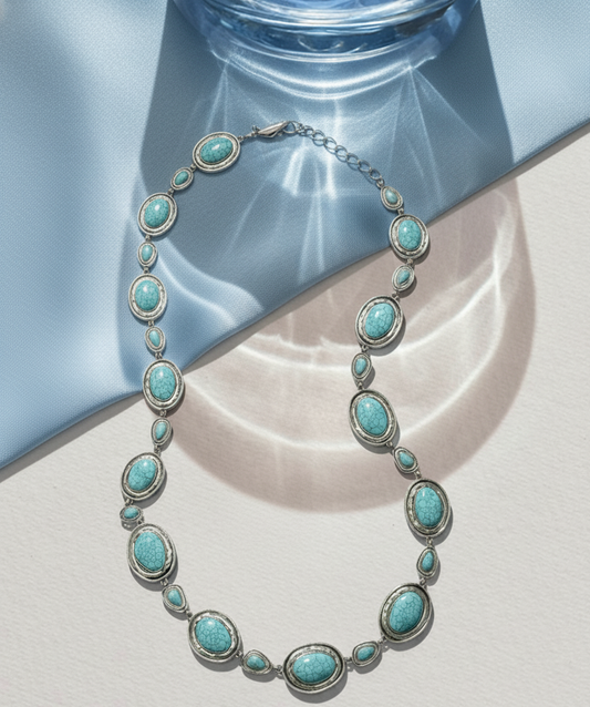 Mezunta Turquoise Stone Chain Belt