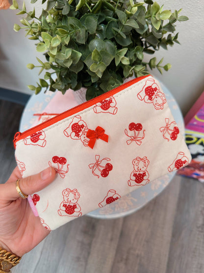 Cutie Cherry Teddy Pouch