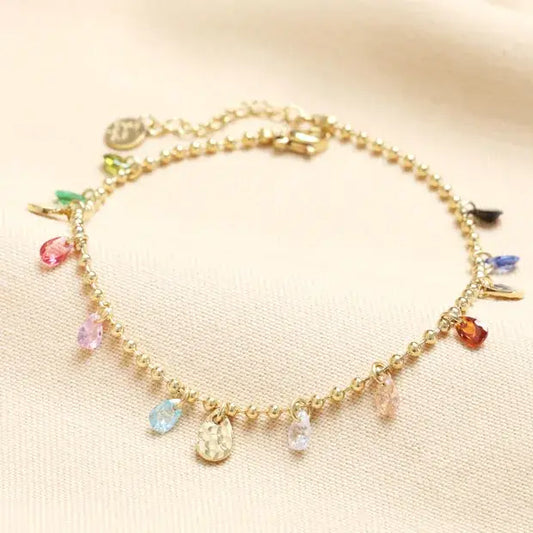 Matilda Multicolor Beaded Anklet