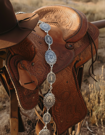 Silver Mix Concho Belt