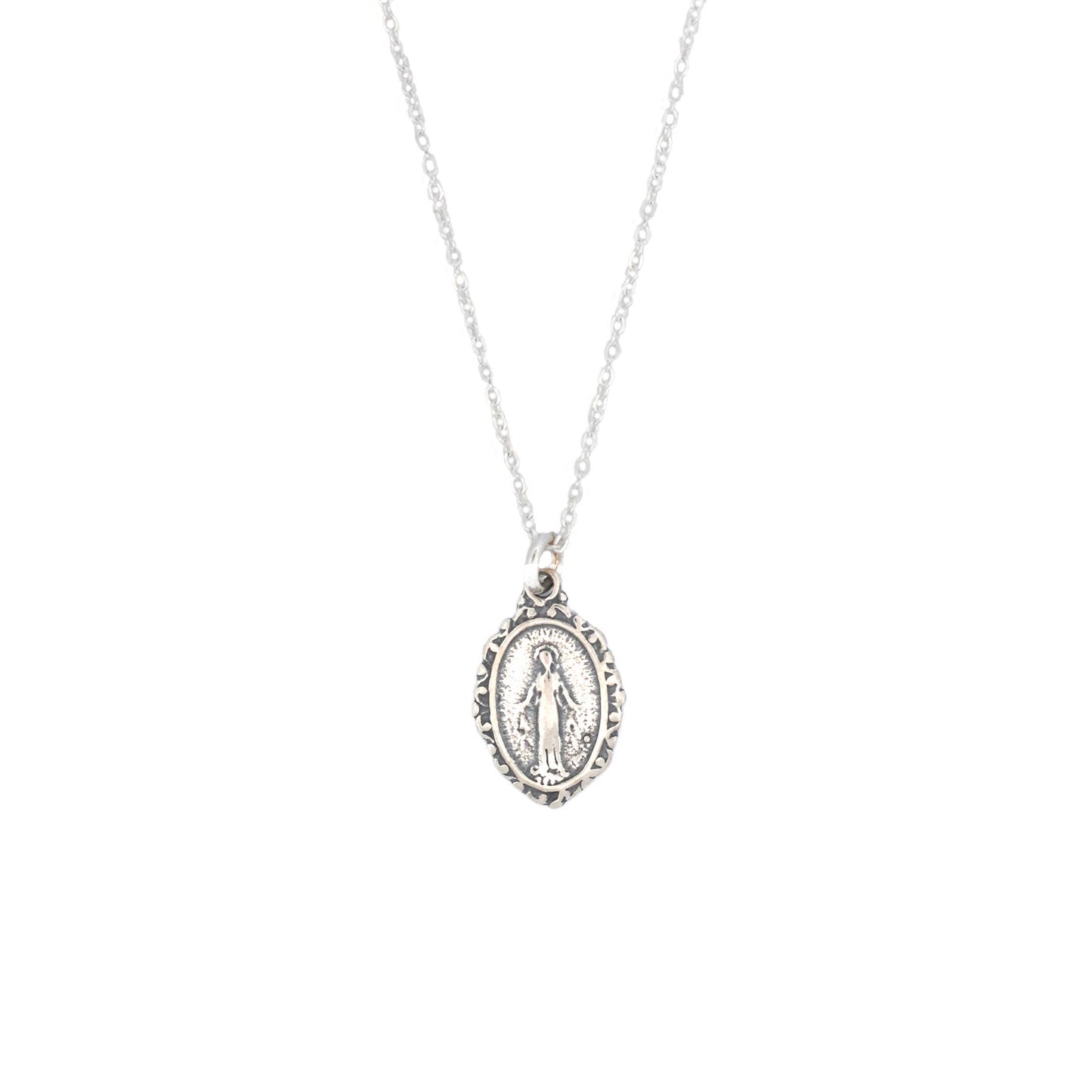 Virgin Mary Necklace | Plata