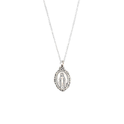 Virgin Mary Necklace | Plata