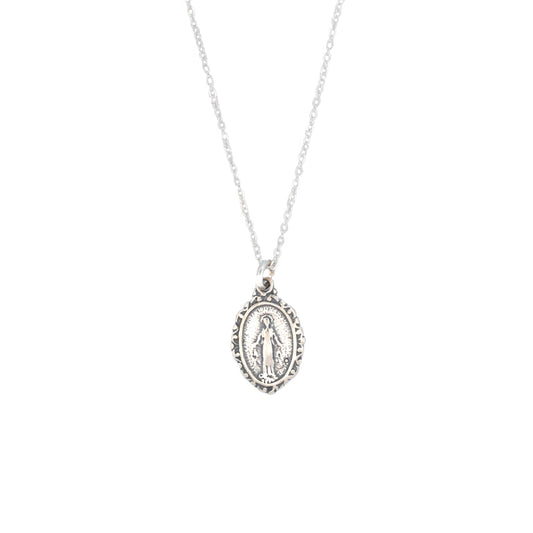 Virgin Mary Necklace | Plata