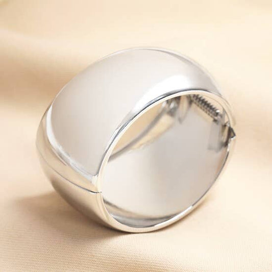 Silver Chunky Bangle Bracelet