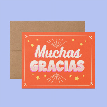 Rótulos Muchas Gracias Greeting Card