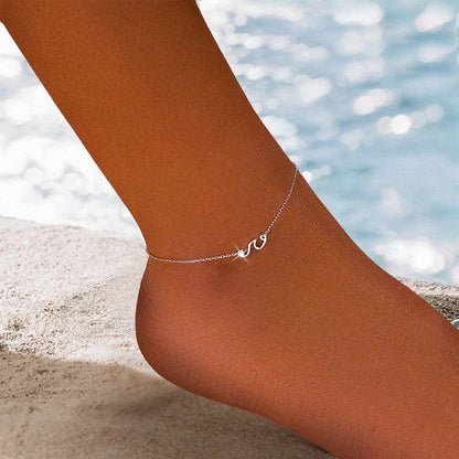 Dainty Ocean Sea Wave Charm Anklet