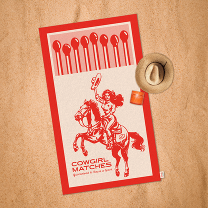Cowgirl Matches Luxe Towel | 100% Cotton Nontoxic