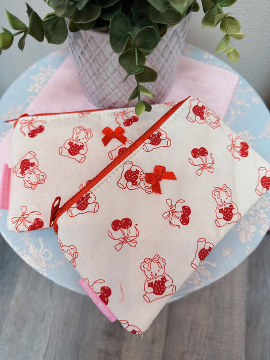 Cutie Cherry Teddy Pouch